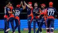 Delhi Daredevils celebrate their victory against RR in 2018.